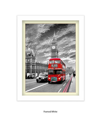 Big Ben Red Bus 159 Streatham Common Art Print