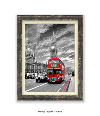 Big Ben Red Bus 159 Streatham Common Art Print