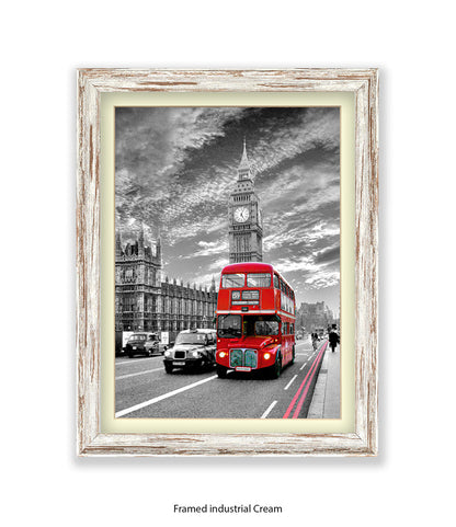 Big Ben Red Bus 159 Streatham Common Art Print