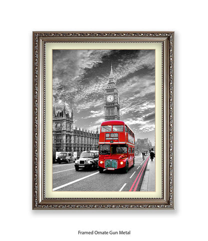 Big Ben Red Bus 159 Streatham Common Art Print