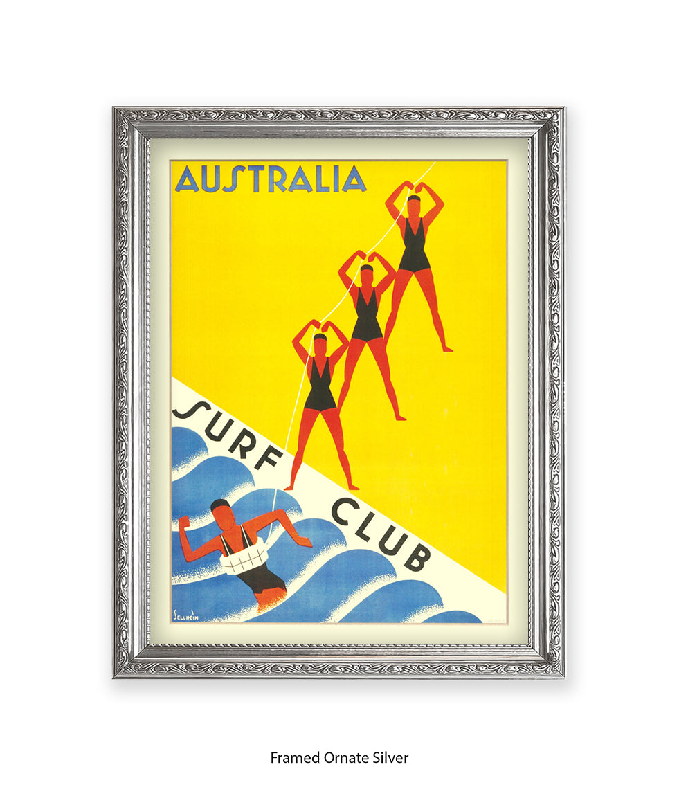 Australia Surf Club Life Guards Art Print