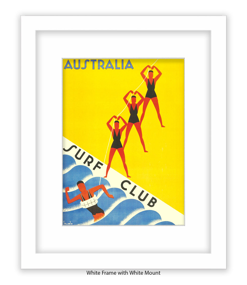 Australia Surf Club Life Guards Art Print