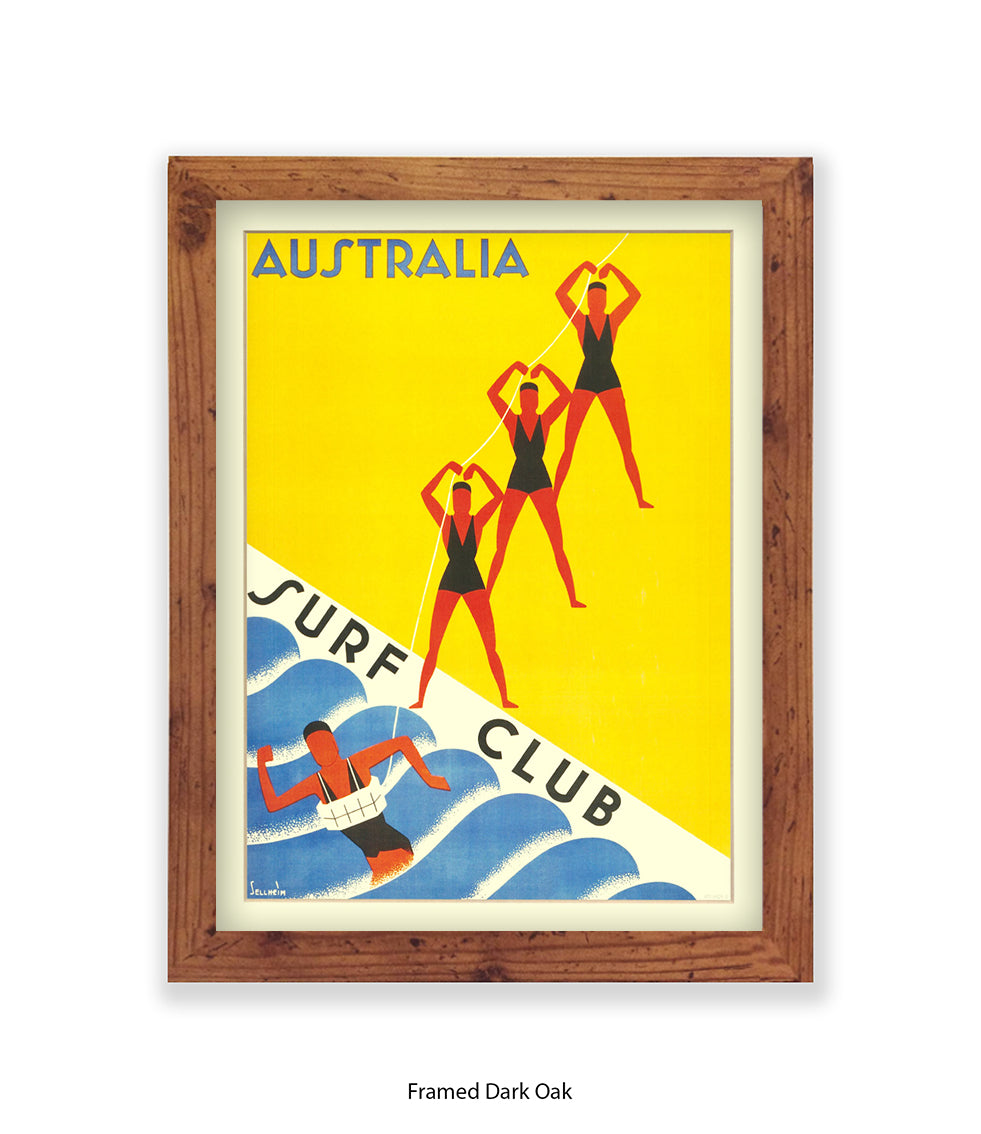 Australia Surf Club Life Guards Art Print