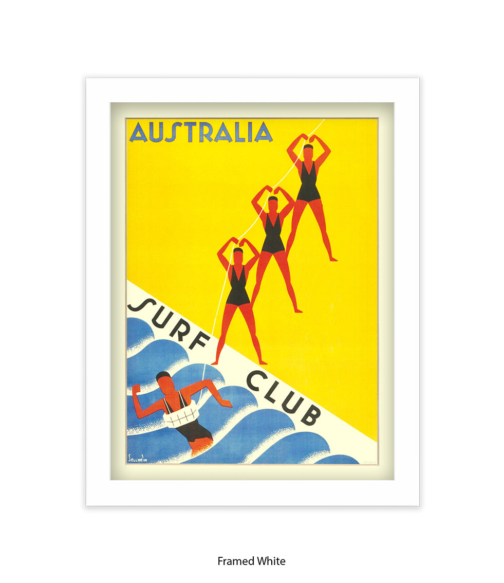 Australia Surf Club Life Guards Art Print