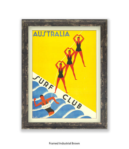 Australia Surf Club Life Guards Art Print