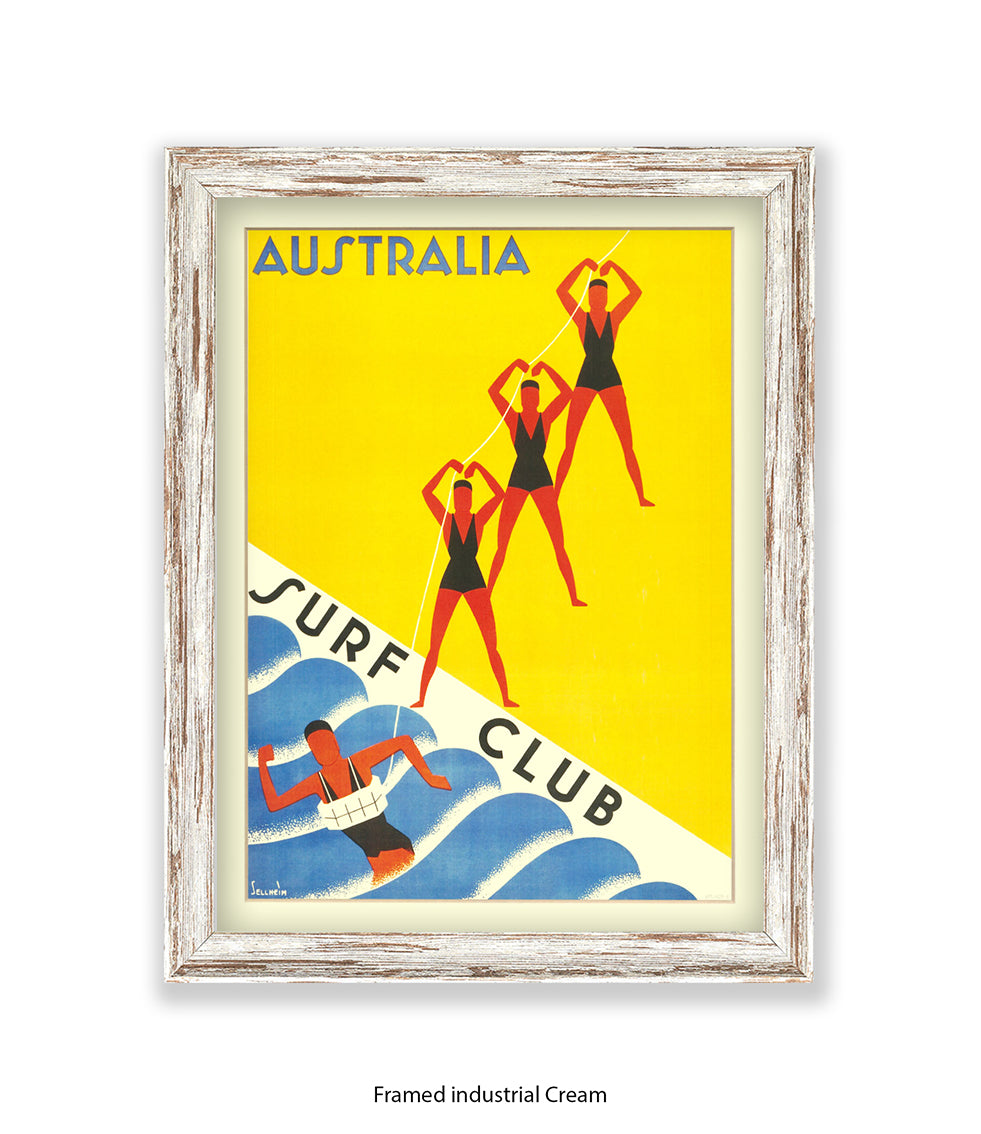 Australia Surf Club Life Guards Art Print