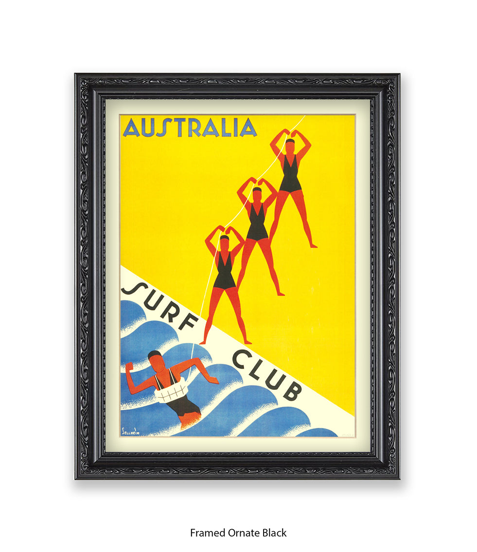 Australia Surf Club Life Guards Art Print