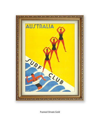 Australia Surf Club Life Guards Art Print