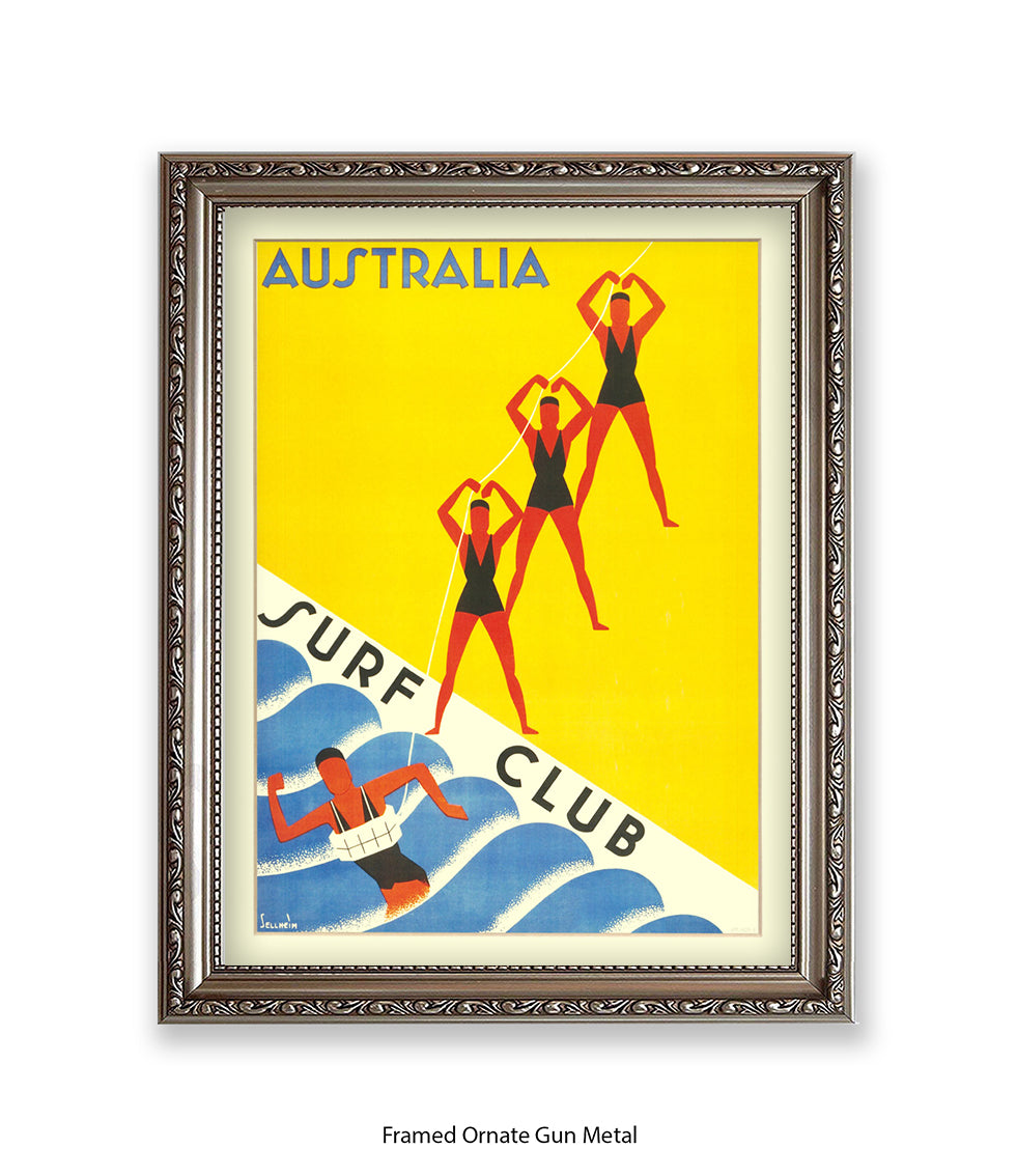 Australia Surf Club Life Guards Art Print