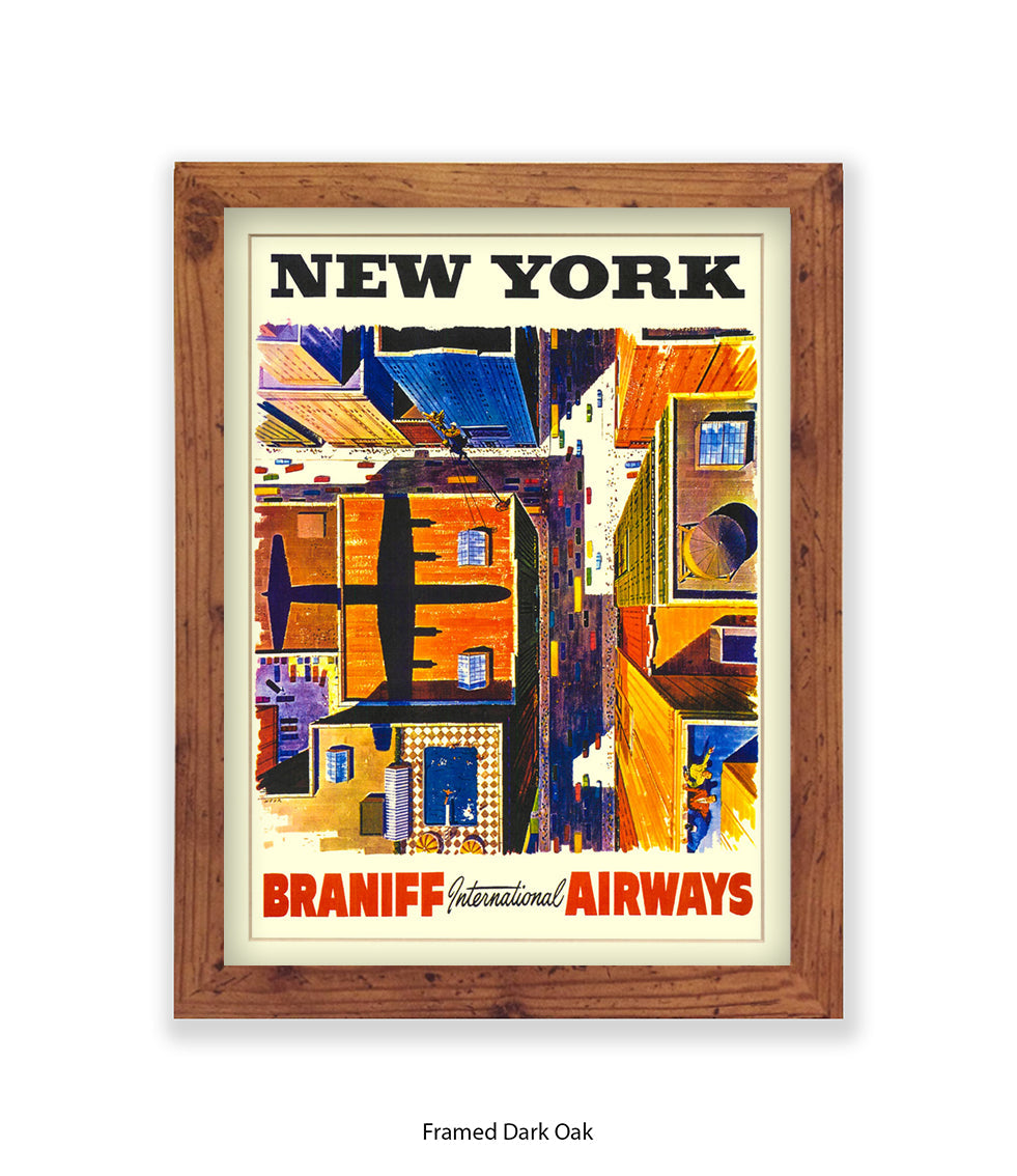 New York Braniff Airways Art Print