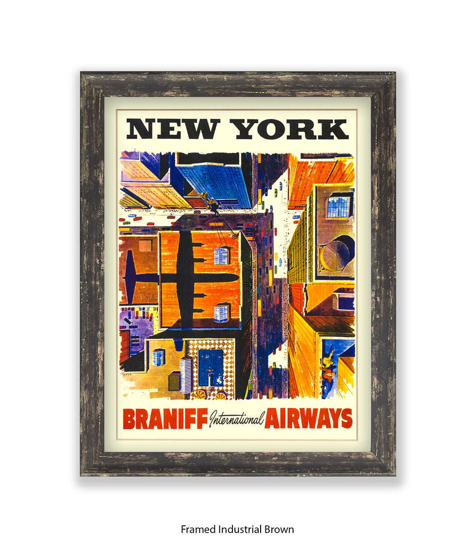 New York Braniff Airways Art Print