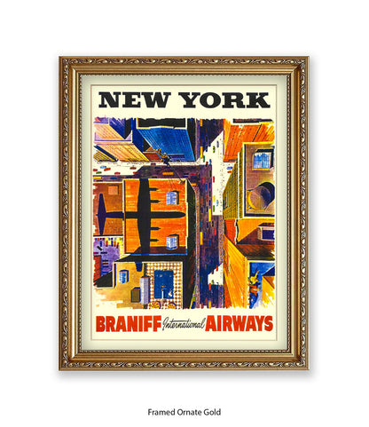 New York Braniff Airways Art Print