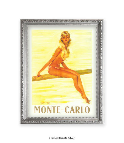 Monte Carlo Girl Sitting on Branch Art Print