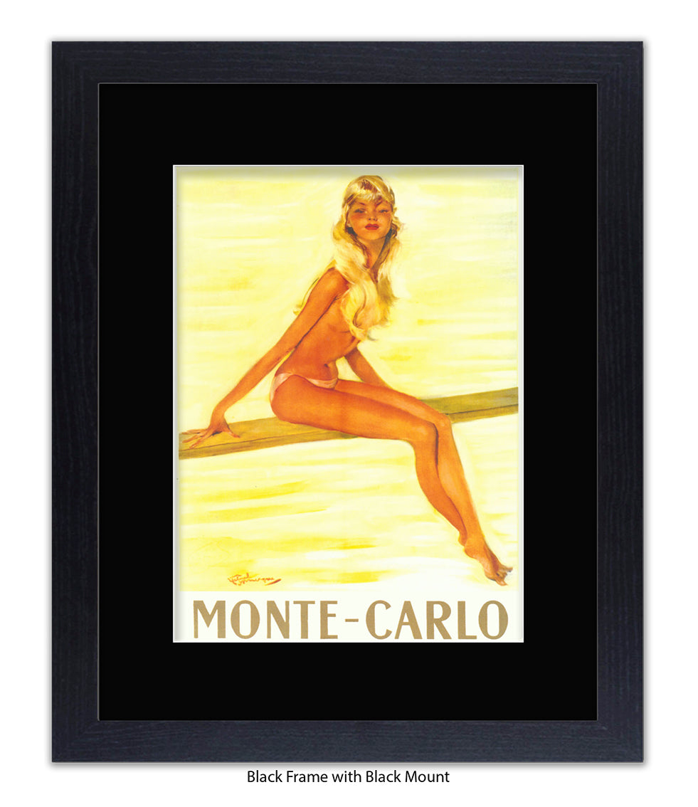 Monte Carlo Girl Sitting on Branch Art Print