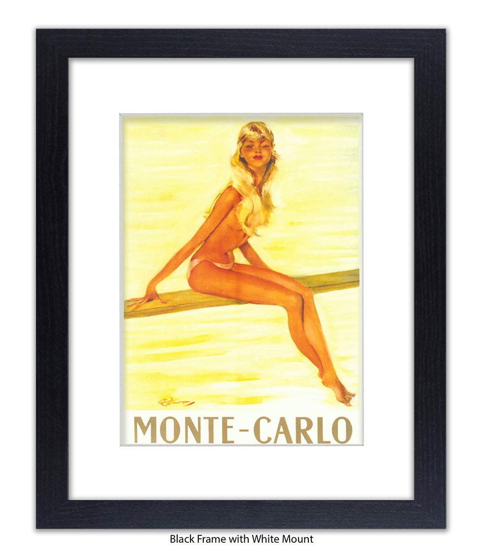 Monte Carlo Girl Sitting on Branch Art Print