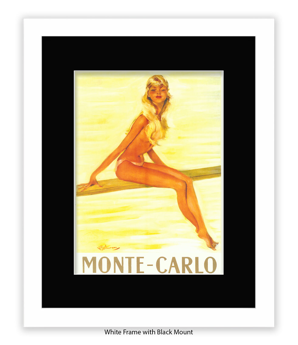 Monte Carlo Girl Sitting on Branch Art Print