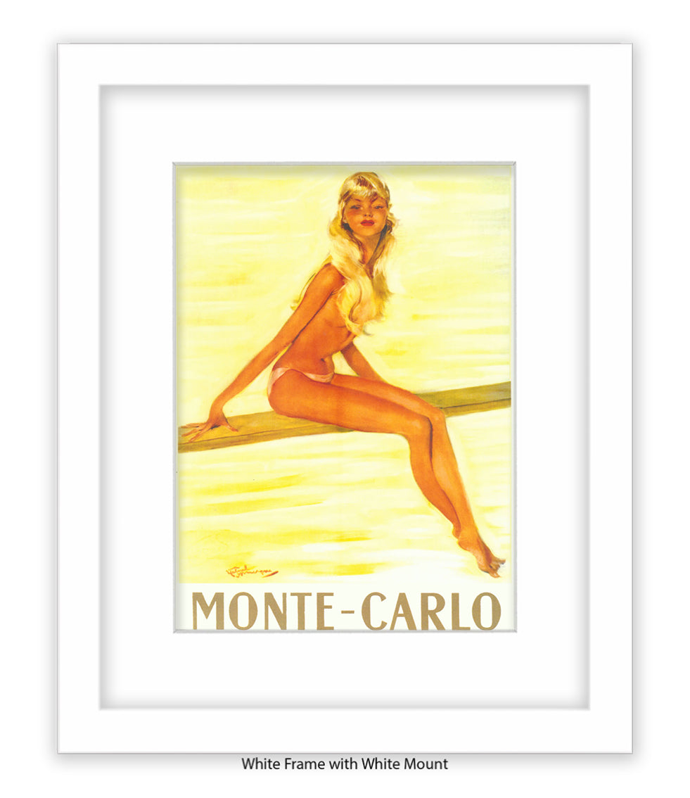 Monte Carlo Girl Sitting on Branch Art Print