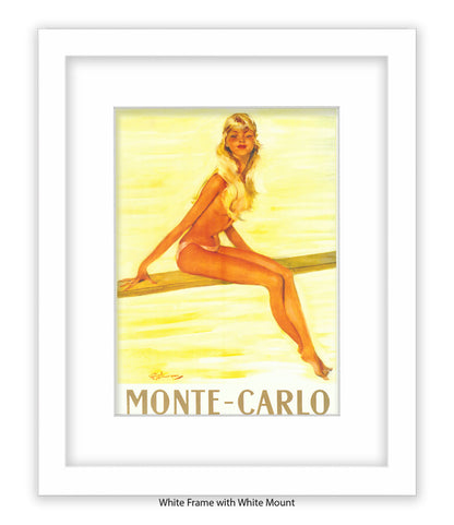 Monte Carlo Girl Sitting on Branch Art Print