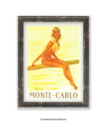 Monte Carlo Girl Sitting on Branch Art Print