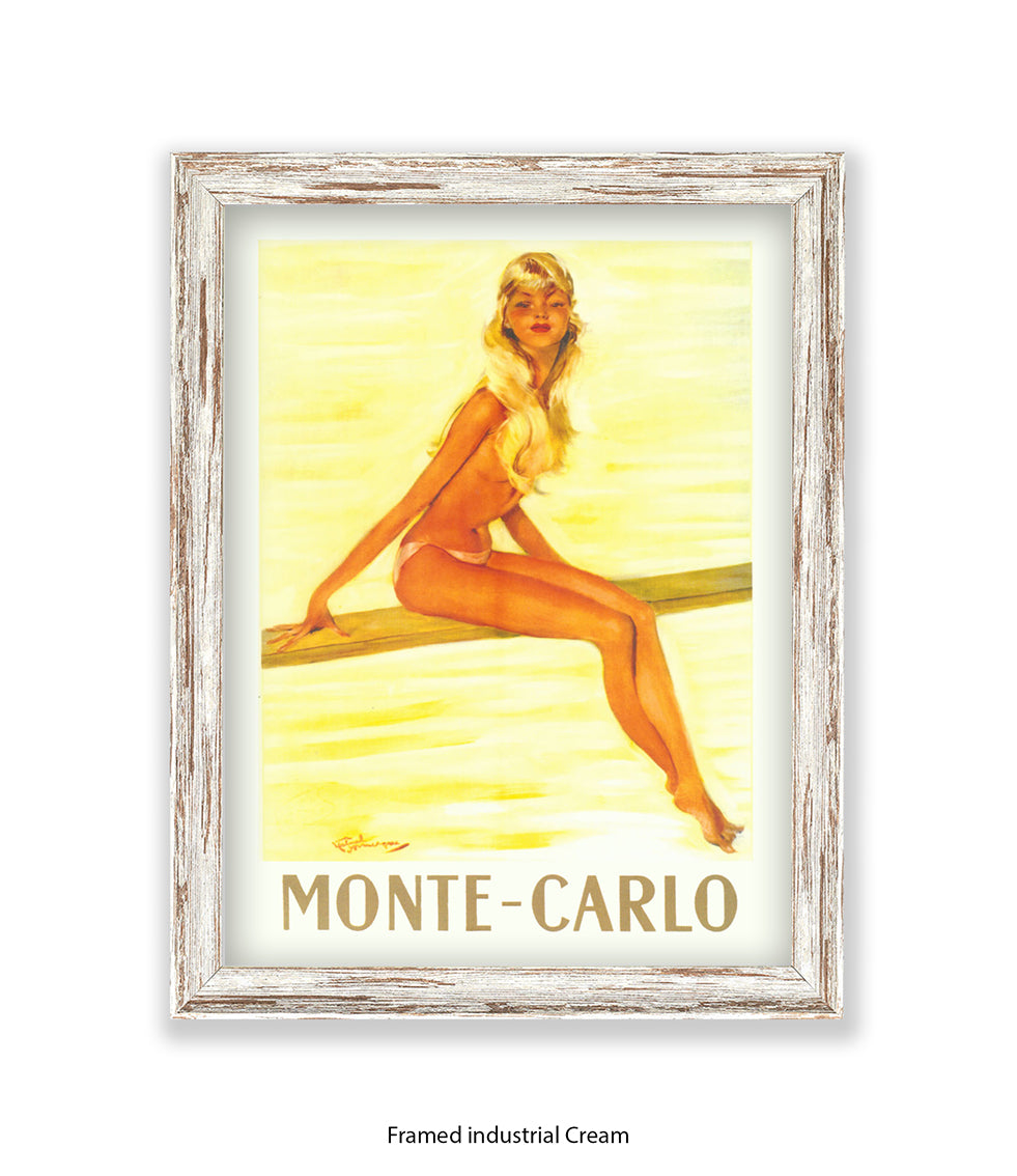 Monte Carlo Girl Sitting on Branch Art Print