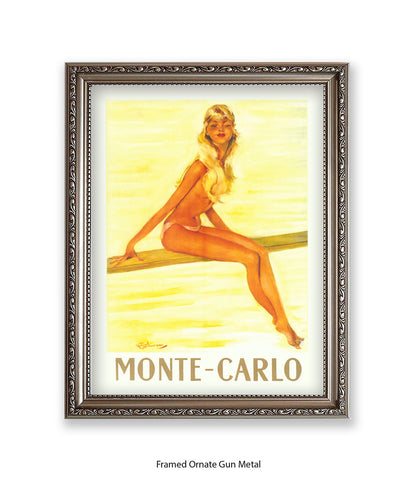 Monte Carlo Girl Sitting on Branch Art Print