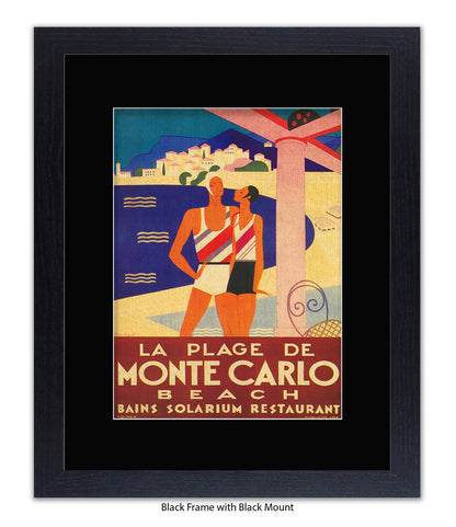 Monte Carlo La Plage De Art Print