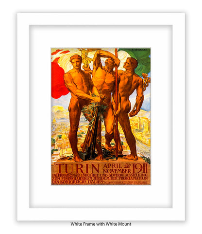 3 Statues - Int Expo Industry Turin April 1911 Art Print