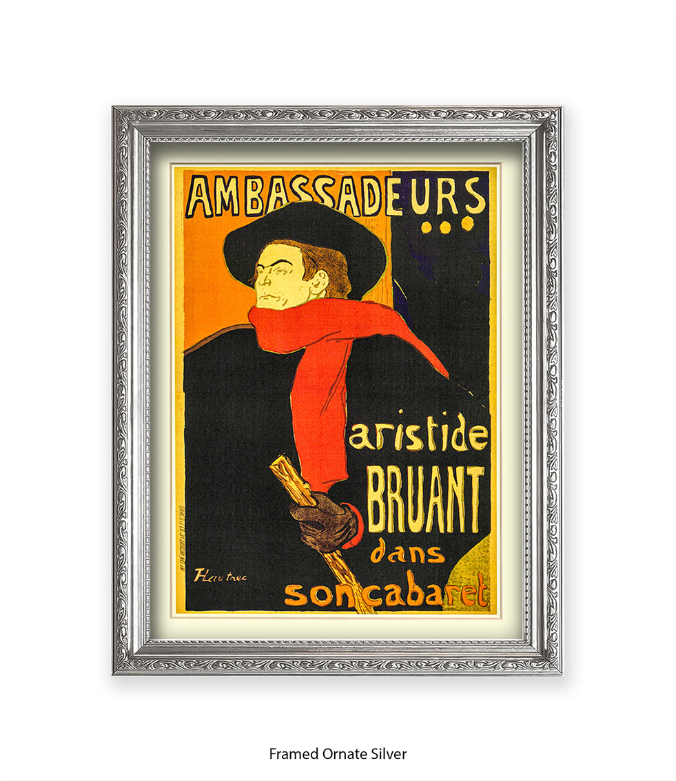 Ambassadeurs - Artiste Bruant - Lautrec Art Print