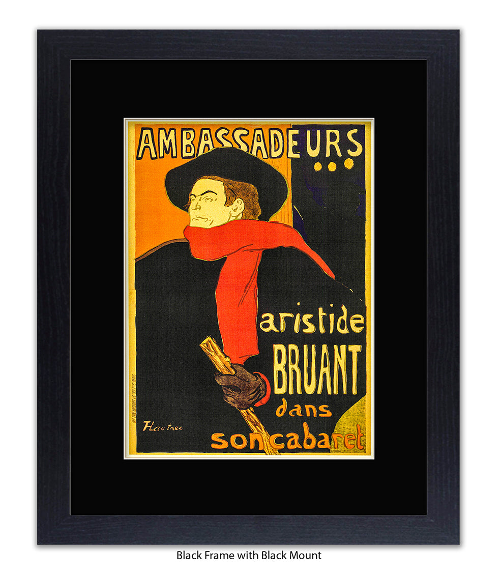 Ambassadeurs - Artiste Bruant - Lautrec Art Print