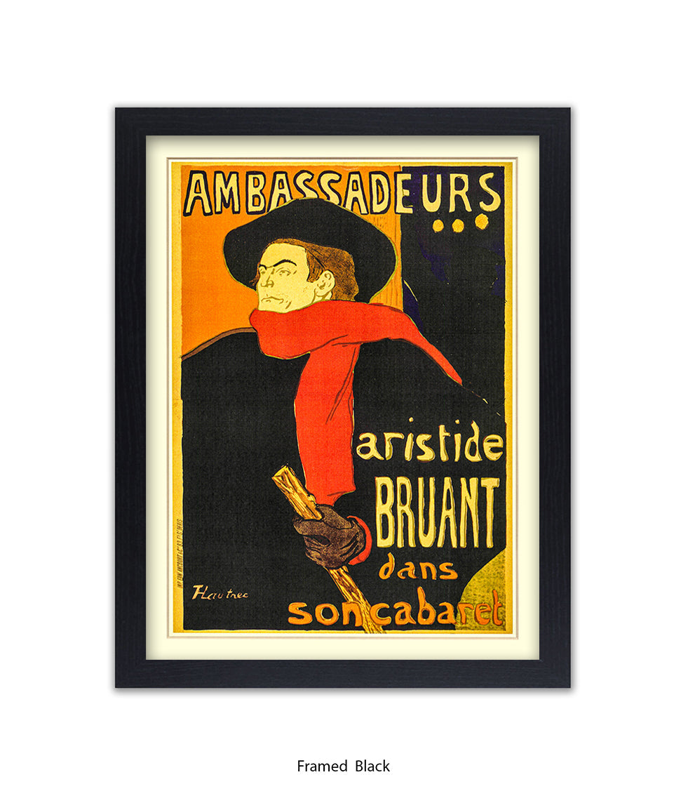 Ambassadeurs - Artiste Bruant - Lautrec Art Print