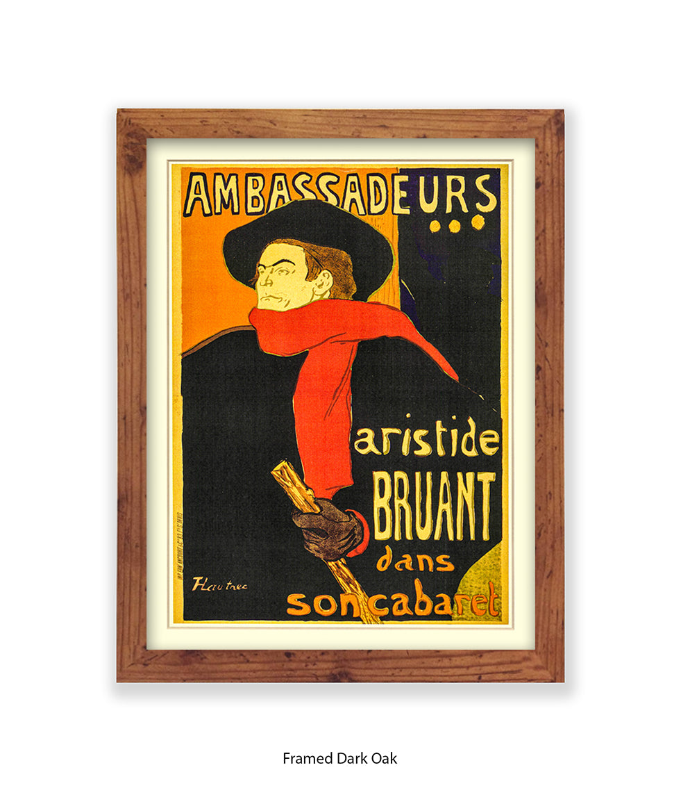 Ambassadeurs - Artiste Bruant - Lautrec Art Print