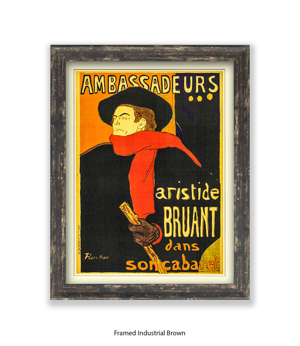 Ambassadeurs - Artiste Bruant - Lautrec Art Print