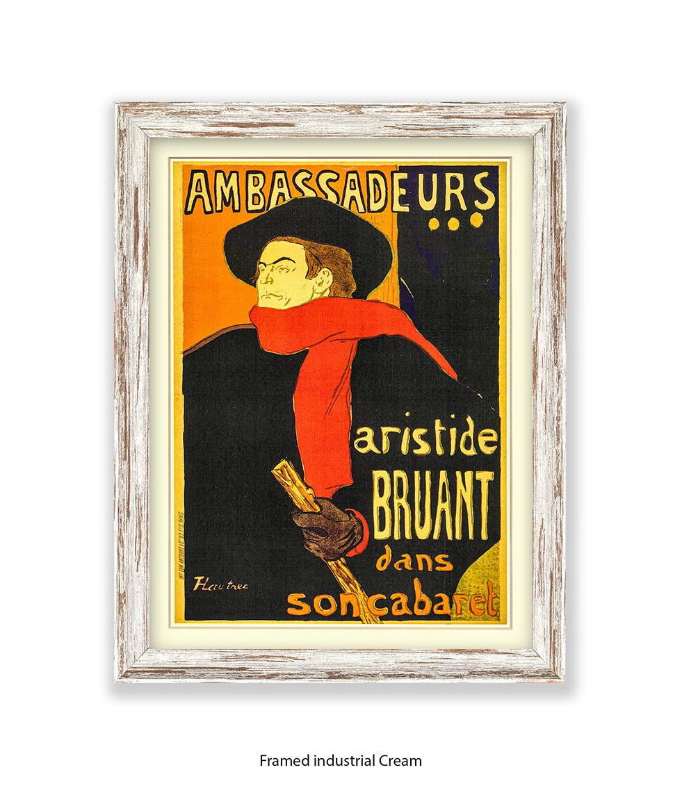 Ambassadeurs - Artiste Bruant - Lautrec Art Print