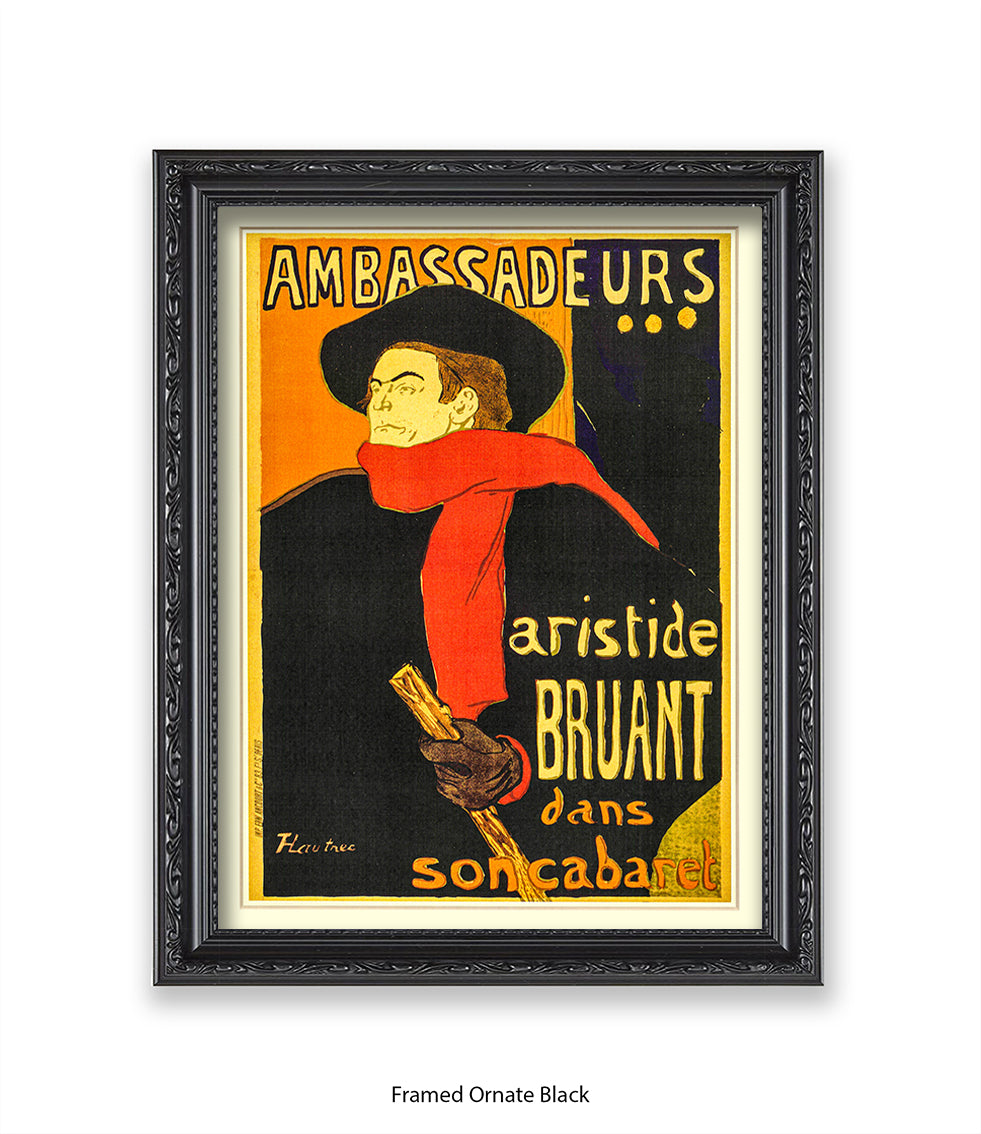 Ambassadeurs - Artiste Bruant - Lautrec Art Print