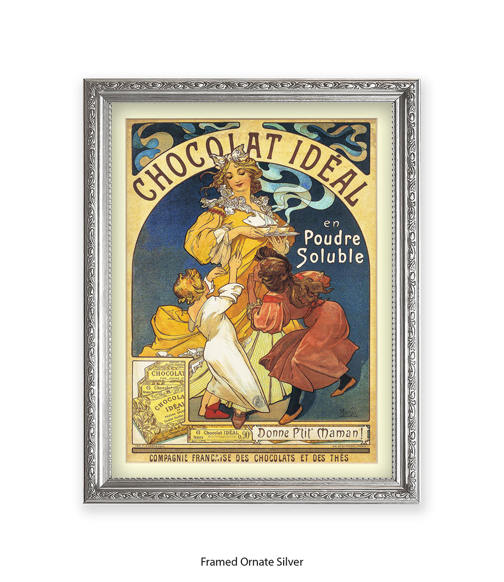 Chocolate Ideal Mucha Art Print