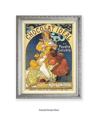 Chocolate Ideal Mucha Art Print