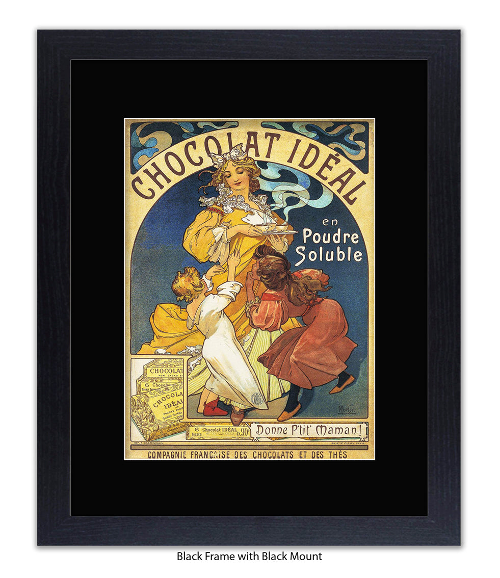 Chocolate Ideal Mucha Art Print