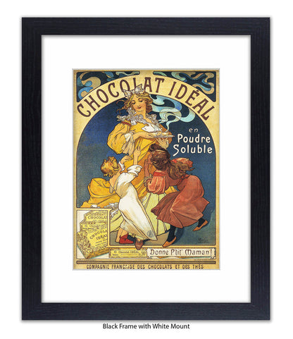 Chocolate Ideal Mucha Art Print