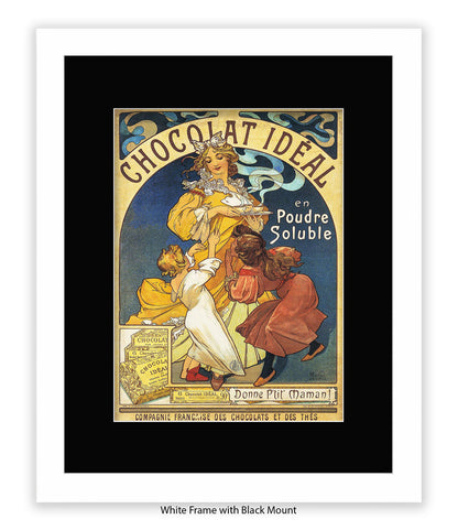 Chocolate Ideal Mucha Art Print