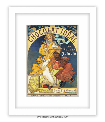 Chocolate Ideal Mucha Art Print