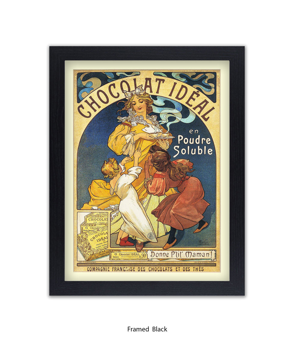 Chocolate Ideal Mucha Art Print