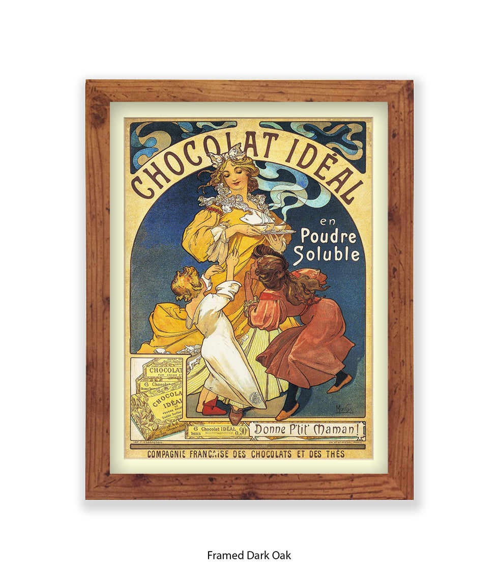 Chocolate Ideal Mucha Art Print