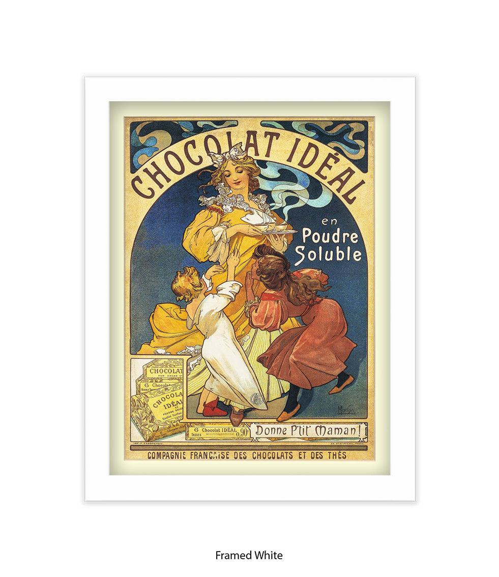 Chocolate Ideal Mucha Art Print