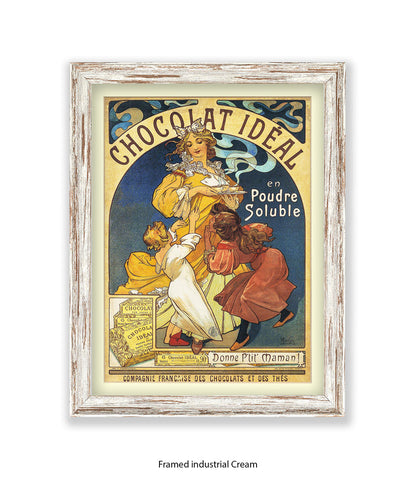 Chocolate Ideal Mucha Art Print