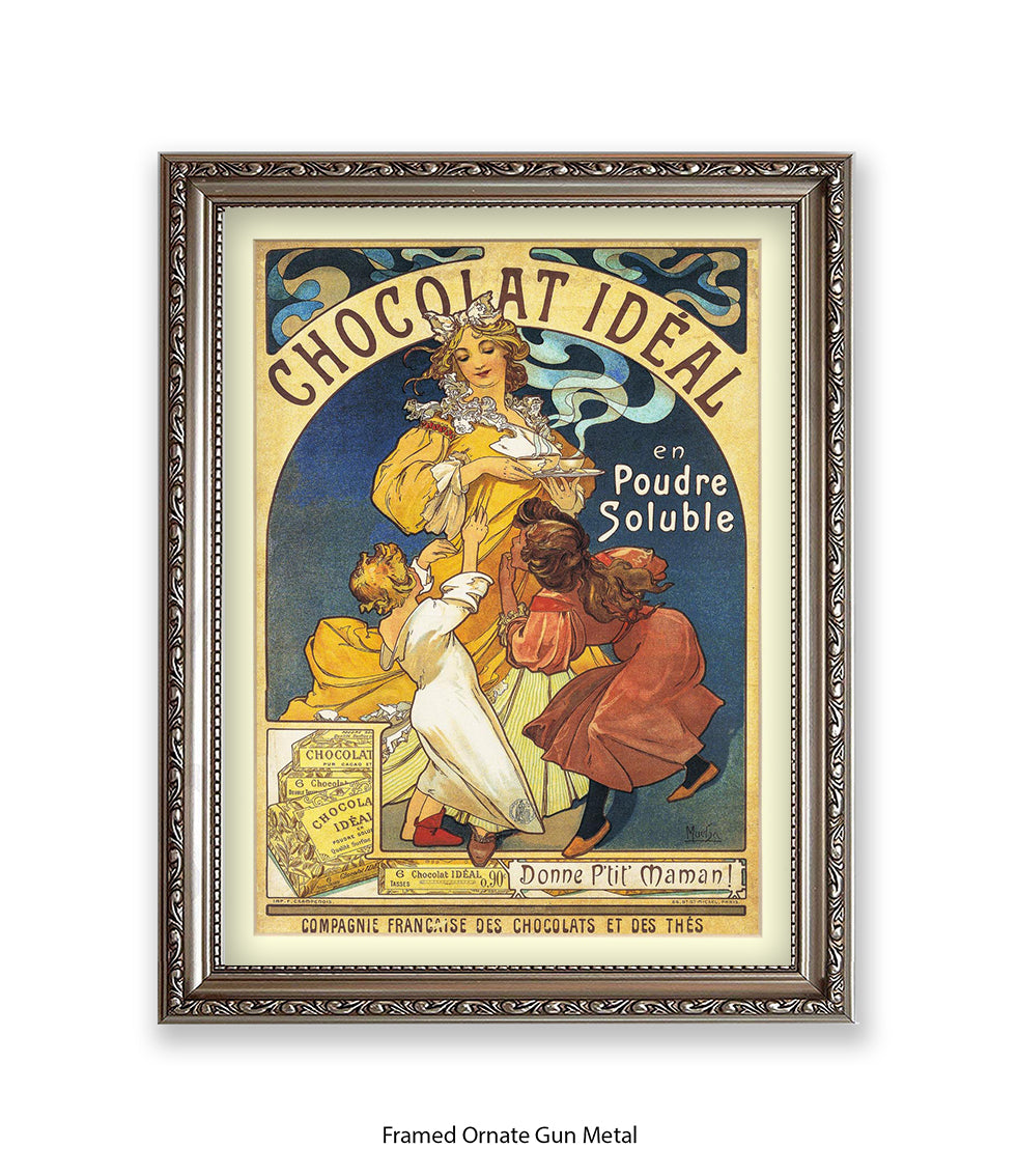 Chocolate Ideal Mucha Art Print