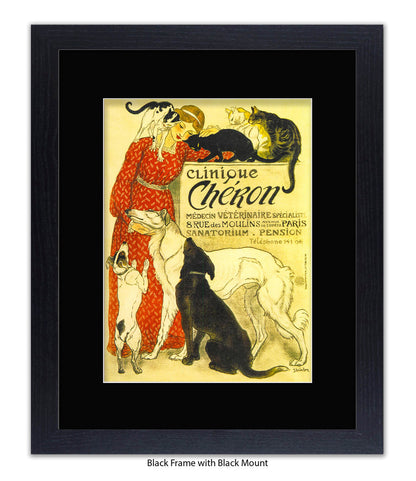 Clinique Cheron - Veterinaire Cat & Dogs - Steinlen Art Print