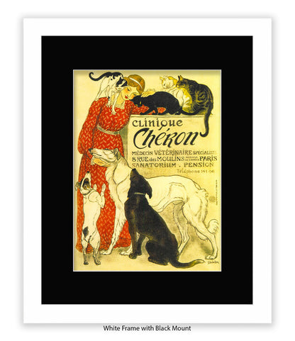 Clinique Cheron - Veterinaire Cat & Dogs - Steinlen Art Print