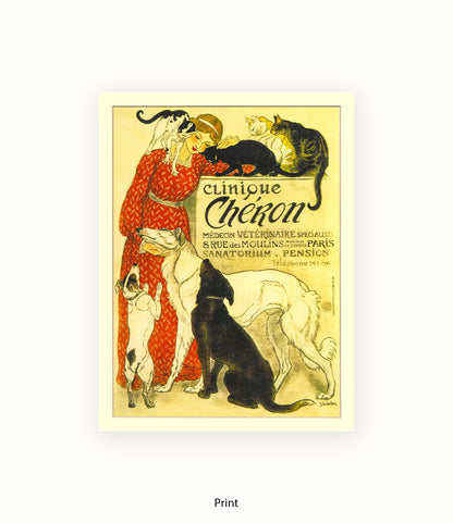 Clinique Cheron Veterinaire Steinlen Art Print