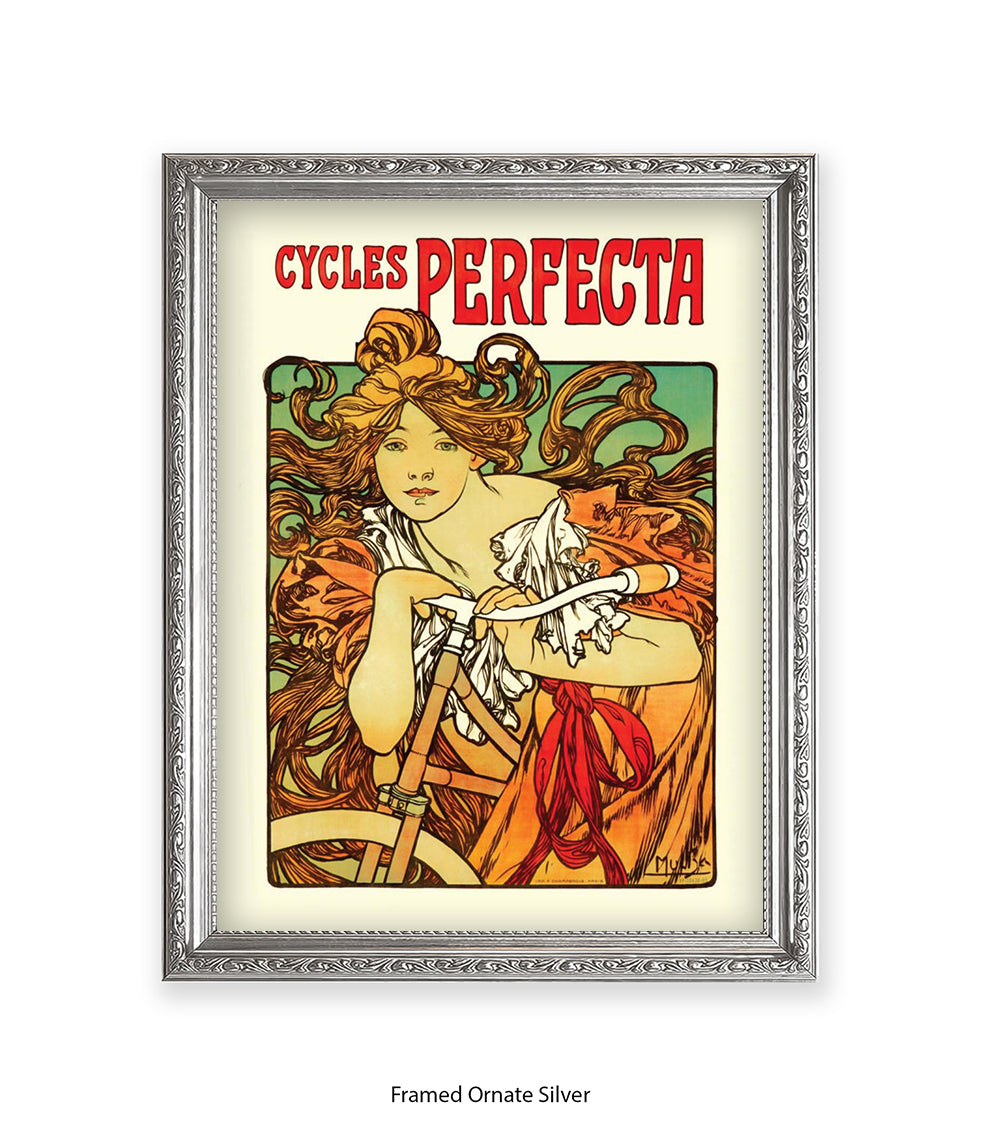 Cycles Perfecta Mucha Art Print