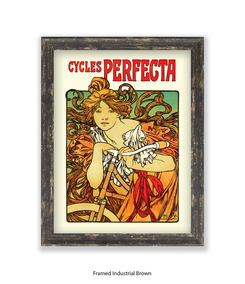 Cycles Perfecta Mucha Art Print